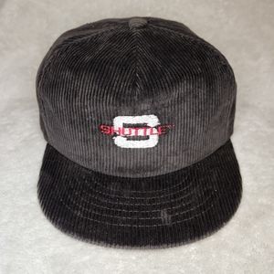 Vintage Shuttle Farming Corduroy Snapback Baseball Hat Cap Dark Brown Swingster